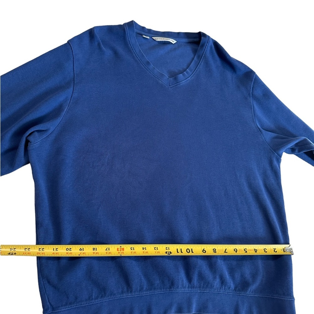 Cutter & Buck V-Neck Blue Sweatshirt Size Large - Picture 13 of 17